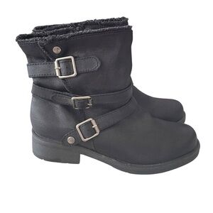 NWT Makalu Ankle Biker Moto Combat Boots Black Buckle goth steampunk street wear